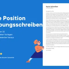Interne Position Bewerbungsschreiben: Karin Schreiber bewirbt sich intern. Ein Muster, das heraussticht.