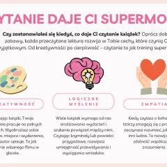 Czytanie rozwija kreatywność, logiczne myślenie i empatię. Dowiedz się, dlaczego warto czytać dzieciom, bo to trening supermocy!