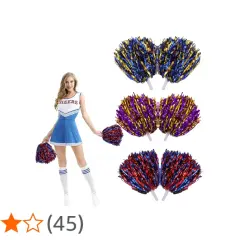 Cheerleader con pon pon colorati, perfetti per imparare come fare i pon pon e animare ogni evento!