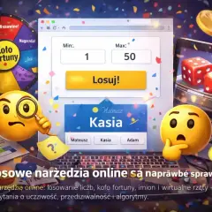 Koło fortuny tak czy nie? Sprawdź, czy losowe narzędzia online są sprawiedliwe, analizując wyniki losowania liczb i imion.