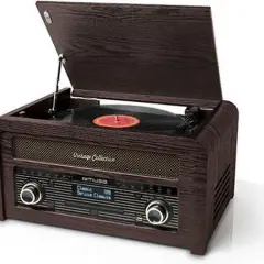 Retro radio z odtwarzaczem CD i gramofonem – idealne połączenie stylu i dźwięku