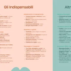 Lista nascita: cosa mettere per abbigliamento, cambio, sonno, allattamento, igiene, passeggio, salute e accessori utili per neonati.