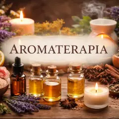 Odkryj relaks z aromaterapią: olejki, zioła, świece i cytryna tworzą atmosferę spokoju.