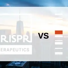 CRISPR Therapeutics Aktie: Ein Vergleich von Datenpunkten vor der Skyline von New York.
