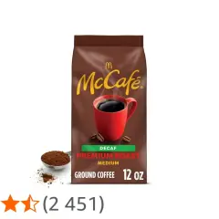 Kawa McCafé Premium Roast Decaf, 12 oz. Ile ml ma średnia kawa w Mc? To opakowanie zawiera 340g kawy.