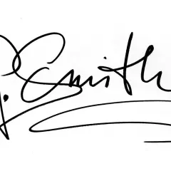 Firma estilizada de P. Smith. Ideal para quien busca cómo dibujar firma online.