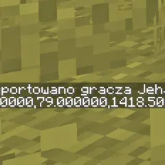 Gracz Jehhard został teleportowany. Komenda `/tp` z niewidzialną ramką na przedmiot (invisible item frame command) pozwala na precyzyjne przenoszenie postaci.