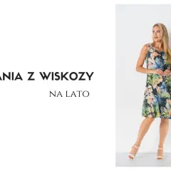 Kobieta w letniej sukience z wiskozy. Czy wiskoza jest zdrowa? Tak, to przewiewny materiał idealny na upały.