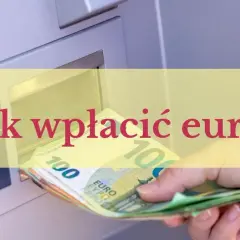 Ręka wkłada euro do wpłatomatu. Dowiedz się, jak wpłacić euro na konto walutowe ING.