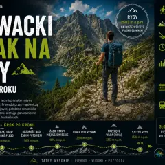 Słowacki szlak na Rysy: trasa od strony słowackiej, umiarkowana trudność, czas przejścia ok. 9-10h. Widoki zapierają dech!