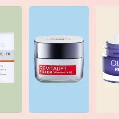 Las mejores cremas antiedad para 60 años: Eucerin Hyaluron-Filler, L'Oréal Revitalift Filler y Olay Eyes Retinol 24.