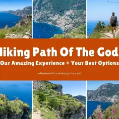 The Path of the Gods offers breathtaking views, but is the path of the gods dangerous? This collage shows stunning coastal hikes.