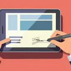Firma digital en tablet. Es importante comprobar fecha caducidad certificado digital para asegurar su validez.