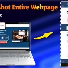 Print screen skrót: laptop z programem AnyRec Screen Recorder, który pozwala nagrywać całe strony internetowe.