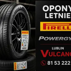 Opony letnie Pirelli Powergy 2 na felgach. Testowane pod kątem wydajności i bezpieczeństwa. Vulvanos Lublin.