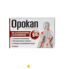 Opokan 7,5 mg - lek przeciwzapalny i przeciwbólowy. Informacje o dawkowaniu dla psa znajdziesz w ulotce. 10 tabletek.