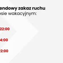 Zakazy dla ciężarówek w wakacje: Piątki 18-22, Soboty 8-14, Niedziele 8-22. Omega Pilzno Logistics informuje.