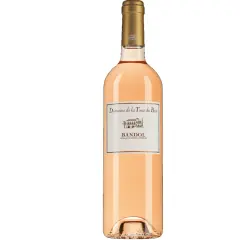 Bouteille de vin rosé de Bandol, Domaine de la Tour du Bon. Une belle addition à toute liste des vins de Bandol.