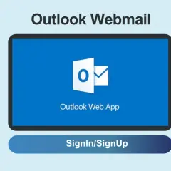 Connexion à Outlook Webmail pour votre échange de mails. Bouton "Sign In/Sign Up".