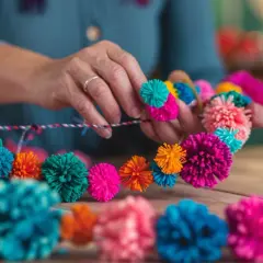 Girlanda z pomponów: Krok po kroku do dekoracji domu