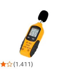 Medir db es fácil con este sonómetro amarillo. Muestra 51.2 dBA.