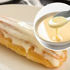 Słodki ptys z kremem custard. Pyszny deser, który zachwyci każdego.