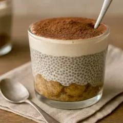 Délicieux dessert aux graines de chia, une façon simple de savoir comment utiliser les graines de chia pour un petit-déjeuner sain ou un goûter.