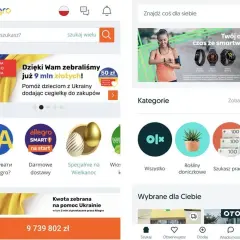 Porównanie ofert na Vinted czy OLX? Aplikacja Allegro pokazuje kategorie, promocje i zbiórki.