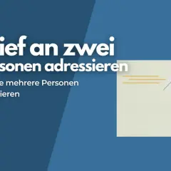 Brief an zwei Personen adressieren: So schreiben Sie mehrere Personen an. Ein Briefentwurf mit Feder.