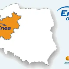 Mapa Polski z zaznaczonym obszarem Enea. Dowiedz się, ile kosztuje 1 kWh Enea i jak obniżyć rachunki za prąd.