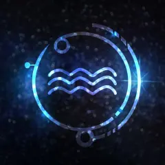 Symbol Wodnika, 24 stycznia znak zodiaku, na tle kosmicznym.