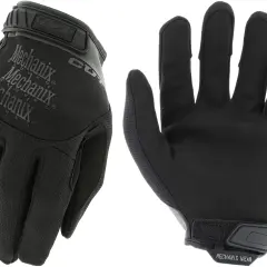Un par de guantes anticorte Mechanix negros, listos para proteger tus manos en cualquier tarea.