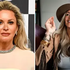 Carolina Gynning strålar på Elle-galan i en elegant klänning och på en annan bild i en bohemisk stil med hatt.