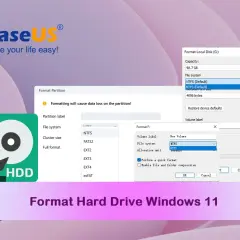 Jak zrobic format komputera win 11? Zrzut ekranu pokazuje okno formatowania dysku z wyborem systemu plików NTFS.