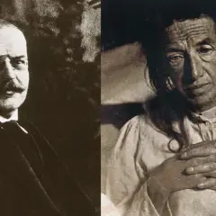Alois Alzheimer, der Namensgeber der Krankheit, und eine Patientin, deren Fall er dokumentierte.