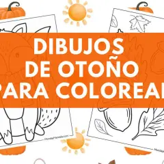 Dibujos de otoño para colorear con un zorro amigable y bellotas. ¡Perfecto para actividades infantiles!
