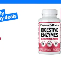 Integratori Physician's Choice con enzimi digestivi e probiotici, ideali per supportare la digestione. Un aiuto per il tuo benessere, come una vitamina U naturale.