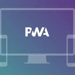 Icônes de moniteur et de smartphones connectés, avec le logo PWA au centre. Une application PWA accessible sur tous vos appareils.