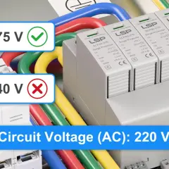 Ochronniki przeciwprzepięciowe LSP chronią instalację przed przepięciami. Napięcie międzyfazowe 220 V jest bezpieczne, w przeciwieństwie do 440 V.