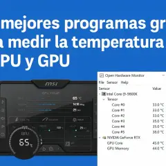 Muestra cómo ver la temperatura de tu CPU y GPU con Open Hardware Monitor y MSI Afterburner.