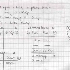 Zapis księgowy z numerem 2 to storno czerwone, korygujące błędny wpis na kwotę 5000 zł.