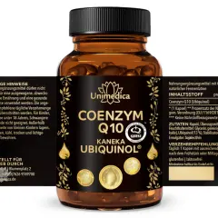Unimedica Coenzym Q10 (Ubiquinol) Kapseln, 100 mg Ubiquinol pro Tagesdosis. Was ist Ubiquinol? Es ist die aktive Form von Coenzym Q10.
