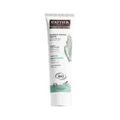 Tube de masque à l'argile verte Cattier, idéal pour le bienfait d'un masque argile purifiant et rééquilibrant pour peaux grasses.