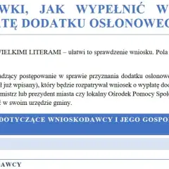 Jak poprawnie wypełnić dodatek osłonowy w bloku co zaznaczyć