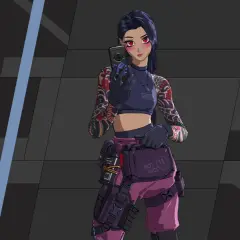 Dziewczyna z tatuażami na rękach robi sobie selfie przed kolejnym turniejem Fortnite.