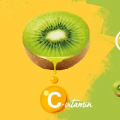 Hela kiwin innehåller fiber, C-vitamin och folsyra. Den är även rik på kalium.
