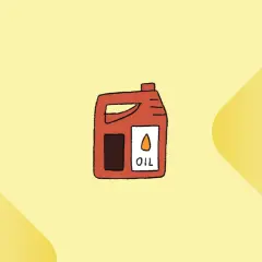 Czerwony kanister z napisem "OIL" i symbolem kropli. Dowiedz się, jaki olej 0w20 do jakich silników będzie najlepszy.
