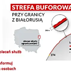 Alert RCB dotyczy strefy buforowej przy granicy z Białorusią, obejmującej część województw podlaskiego i lubelskiego.