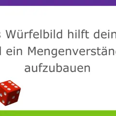 Würfelbilder helfen mathe kinder, Mengenverständnis aufzubauen. Zwei rote Würfel liegen auf weißem Grund.