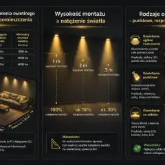 3000 lumenów to dużo dla 20 m², zapewniając 150 lx. Wybierz oświetlenie dopasowane do potrzeb.